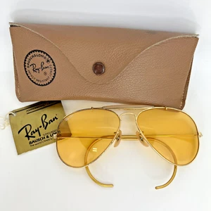 Vintage B&L RAY BAN USA Outdoorsman AMBERMATIC 58MM All-Weather SUNGLASSES 70s - Picture 1 of 24
