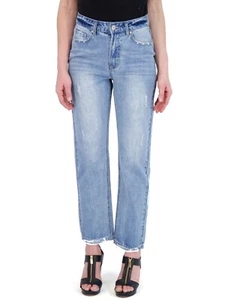 GOGO Jeans Women's Size 13 High Rise Straight Leg Jean, Denim Ankle-Grazer Pants - Picture 1 of 3