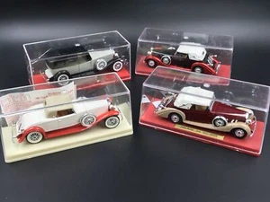 VINTAGE SOLIDO MODEL LOT, 4 CARS- DUESENBERG DELAGE 1/43 FROM COLLECTORS ESTATE - Picture 1 of 8