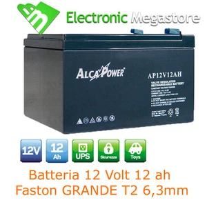 Batteria Ermetica al piombo 12V 12Ah Ricaricabile tipo AGM 12 Volt 12 Ampere ora - Foto 1 di 1