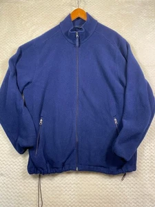 Lands' End Fleece Zip Up Jacket Lightweight Blue Soft Men's Size XL 46-48 - Picture 1 of 8