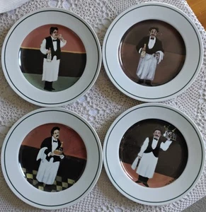 4er Set William Sonoma Sommelier Kunst von Guy Buffet 7,75" Salatteller gebraucht - Bild 1 von 10