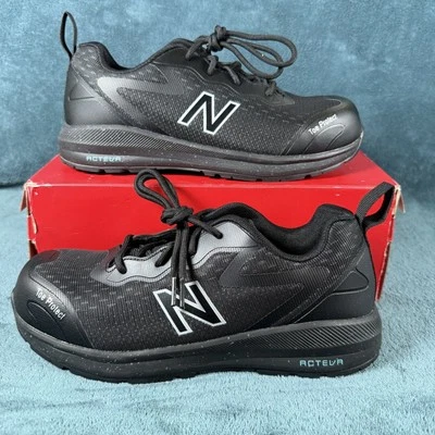 New Balance Black/Aqua Composite Safety Toe Shoes EH PR SR Acteva Womens 8.5 - Image 1 of 4