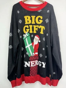 Tipsy Elves size 4XL Men’s Santa Big Gift Energy Ugly Christmas Sweater - Picture 1 of 8