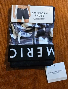 NUOVO slip boxer American Eagle 6 pollici Flex lunghezza regolare taglia S orso polare - Foto 1 di 5