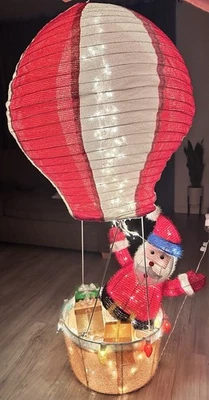 圣诞老人金属丝户外/室内照明可折叠热气球装饰 — 第 1/4 张图片