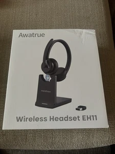 Awatrue Wireless Headset EH11 For PC. Bluetooth Ai Noise Cancellation - Picture 1 of 3