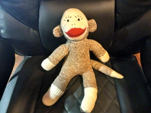 Vintage Sockenaffe 15 Zoll Plüsch - SCHÖN - Bild 1 von 3