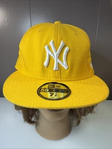 new era 7 7/8 Hat New York Yankees Yellow - Picture 1 of 9