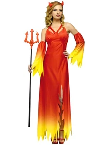 Devil Delight Red Evil Gothic Halloween Women Costume S - M - Picture 1 of 1