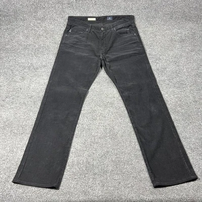 Pantalones AG Adriano Goldschmied The Graduate para Hombres 34 Negro Pana Hechos en EE. UU. Foto 1 de 4