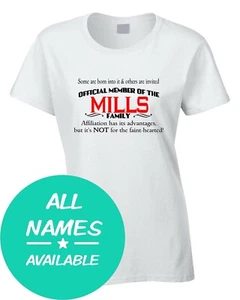Nachname Damen T-Shirt Teammitglied Geschenk Name Familie Clan Sache Wiedersehen individuell - Bild 1 von 5