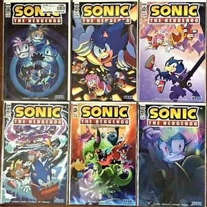 LOT 471A: SONIC The HEDGEHOG 6 Comic Books #37-42 A Covers 2021 Bagged & Boarded - Picture 1 of 12