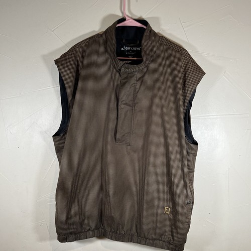 UNDERCOVER FOOTJOY DRYJOYS Giacca Giubbotto Golf Mezza Zip Poliuretano Rivestito Vento Pioggia Uomo XL