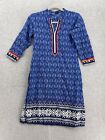 Soch  3/4 Sleeve Indian Tunic Size Small Blue Embellished
