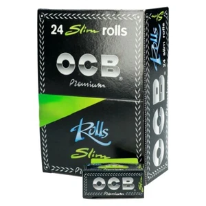 OCB PREMIUM SLIM BLACK ROLLS RIPS ULTRA THIN Cigarette Smoking Rolling Papers - Picture 1 of 2