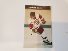 RS20 Boston University 1988/89 Hockey Pocket Schedule Card