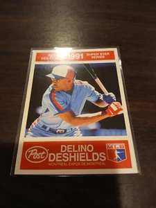 1991 Post Cereal  Superstar Series #1 Delino Deshields  ( Montreal Expos ) - Picture 1 of 1
