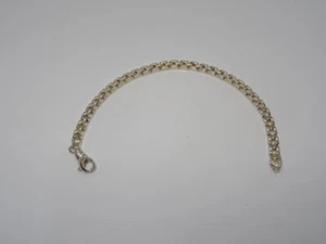 Attractive Hallmarked Sterling Silver 4mm Multi Link Bracelet - 7.5" - 16.17g - Picture 1 of 5