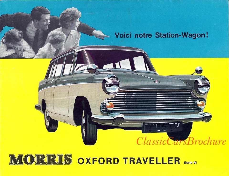 Brochure Depliant Morris Oxford Traveller 1962 FRANCESE Swiss Market - Immagine 1 di 1