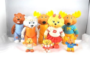 6 1984 Get Along Gangfiguren 5"" 6"" Elch, Katze, Biber Plus & 3 kleine Figuren - Bild 1 von 4