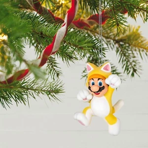 Hallmark 2023 Super Mario Cat Mario Powered Up With Mario Keepsake Ornament - Picture 1 of 6