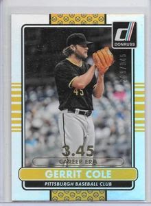 2015 Gerrit Cole Insert /345 Baseball Card #144 Career ERA Pittsburgh Pirates - Imagen 1 de 2