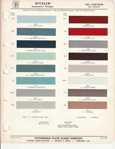 1962 1963 1964 1965 1966 1967 1968 1969 1970 1971 1972 1973 CHRYSLER PAINT CHIPS - Bild 1 von 21