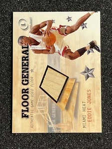 2000-01 FLAIR LEGACY FLOOR GENERALS Game Used Floor Eddie Jones Heat #10 - Picture 1 of 6