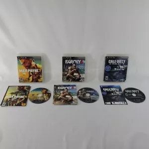 PlayStation 3 PS3 Game Lot : Max Payne 3, Farcry 3, COD Ghosts - CIB Tested - Picture 1 of 7