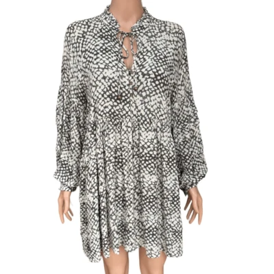 Vestido corto By Together para mujer fluido en capas manga larga talla M Foto 1 de 4