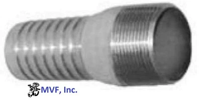 Hose Barb for 1-1/2" ID Hose X 1-1/2" MNPT Zinc King Combination Nipple SF150SP - Image 1 of 4