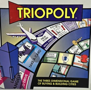 TRIOPOLY! THREE-DIMENSIONAL Boardgame 3D Game of Buying Building Cities MONOPOLY - Picture 1 of 4