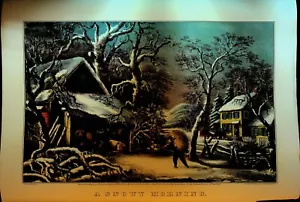 Currier & Ives Calendario Topper 1951 A Snowy Morning - Imagen 1 de 1