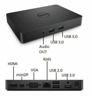 Dell WD15 K17A Docking Station 4K with 180W AC ADAPTER - image 1 of 2