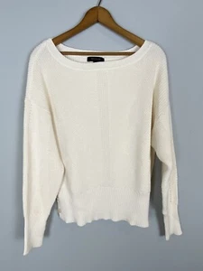 Ann Taylor Cream Ivory Knit Sweater Size Large - Picture 1 of 18