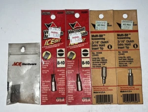 Clutch Extra Hard Insert Tip Screwdriver Bit Vermont American Ace Set of 5 - Picture 1 of 22
