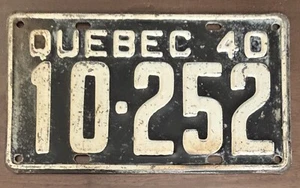 Matrícula Quebec 1940 # 10-252 - Imagen 1 de 1