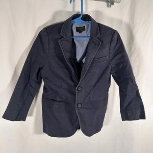 Crew Cuts Blazer Boys 4 5 Navy Blue 2 Button Front Thompson Pockets Cotton - Picture 1 of 7