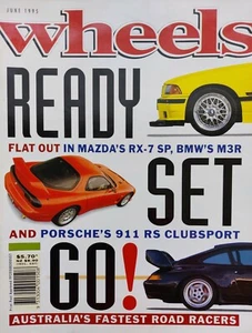 Wheels Mag Jun 1995 Mazda FD RX7 SP v Porsche 993 911 RS CS v E36 BMW M3R - Picture 1 of 6