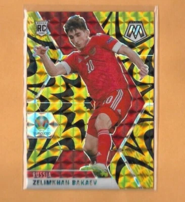 2021 Panini Mosaic ZELIMKHAN BAKAEV Rookie, Gold Reactive Prizm, Russia #71 - Image 1 of 2