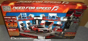 MEGA BLOKS NEED FOR SPEED SET 95720 CUSTOM GARAGE 2 IN 1 AUDI R8 KIT 337 PCS NEW - Picture 1 of 2