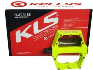 NEW COPPIA PEDALI ALLUMINIO KELLYS FLAT 50 BB BICI MTB MOUNTAIN BIKE BMX OFFERTA - Foto 1 di 14