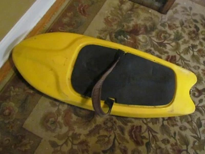 Vintage Kneeboard Yellow with Strap Water Fun  - Image 1 of 4