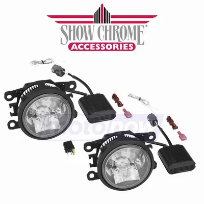 Show Chrome Dual Function Fog Lights for 2018 Yamaha XV19B Star Eluder GT - vh - Image 1 of 4