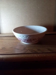 Vintage Syracuse China Bowl Red Floral Pattern 6" Diameter - Picture 1 of 8