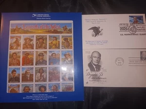 Stamp collection #2870 Legends Error W/ 1st day Issue Dwight Eisenhower & More - Picture 1 of 8