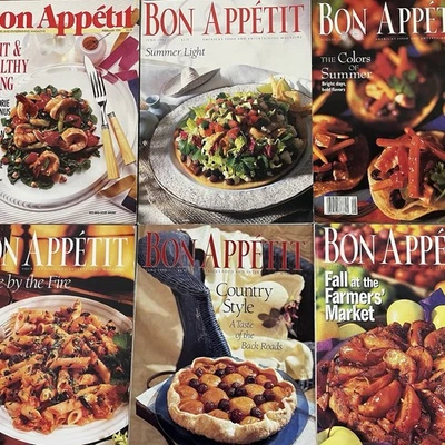 Bon Appetite  Magazines - Lot of 6 - Feb 91 95 Jun 92 95 Aug 93 Oct 96 - Image 1 of 4