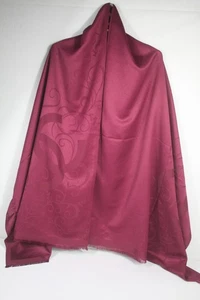 Original Chanel Schal Tuch Stola Monogramm CC weinrot 60% Wolle 40% Acryl gebraucht - Bild 1 von 13