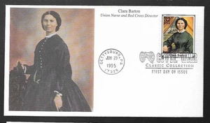 CIVIL WAR CLARA BARTON AMERICAN RED CROSS FOUNDER 1995  MYSTIC CACHET FDC UNADDR - Picture 1 of 1